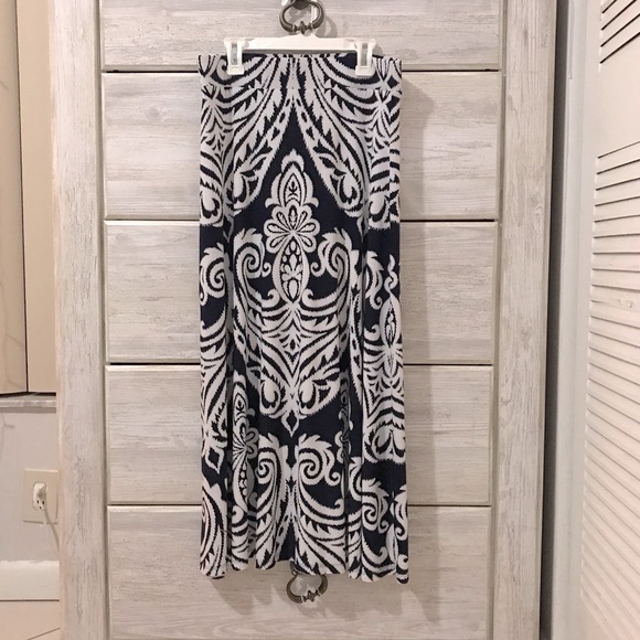 INC International Concepts Dresses & Skirts - INC Long Maxi Skirt Navy and White